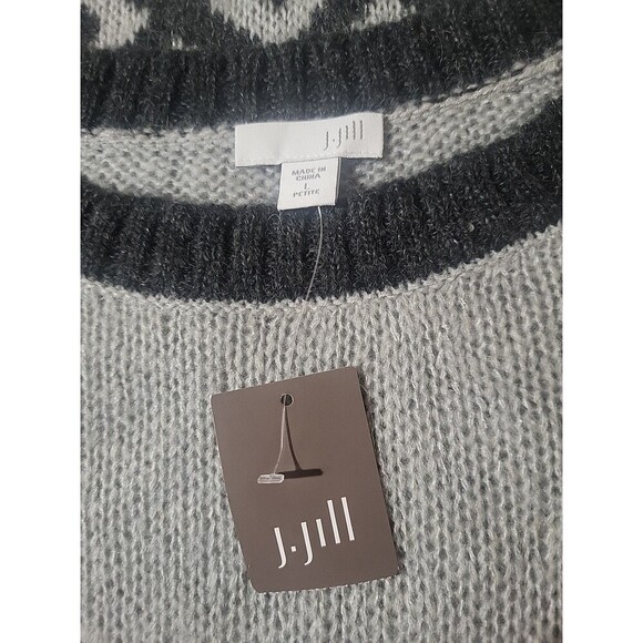 J.Jill Womens  Petite L New Pullover Knit Tunic Sweater Wool Mohair Blend- Aztec - Picture 2 of 9